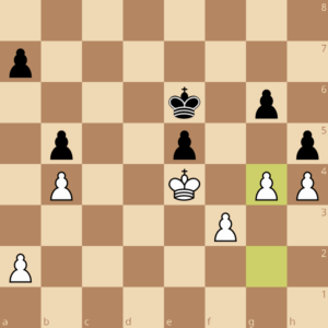 40. ...g5! gewinnt für Schwarz in der gegebenen Stellung.
